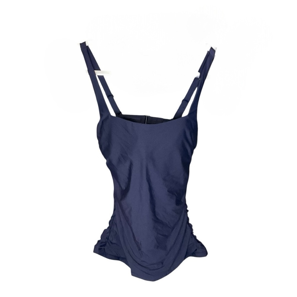 Athleta Square Neck Bra Cup Tankini Navy 34 B/C Tall